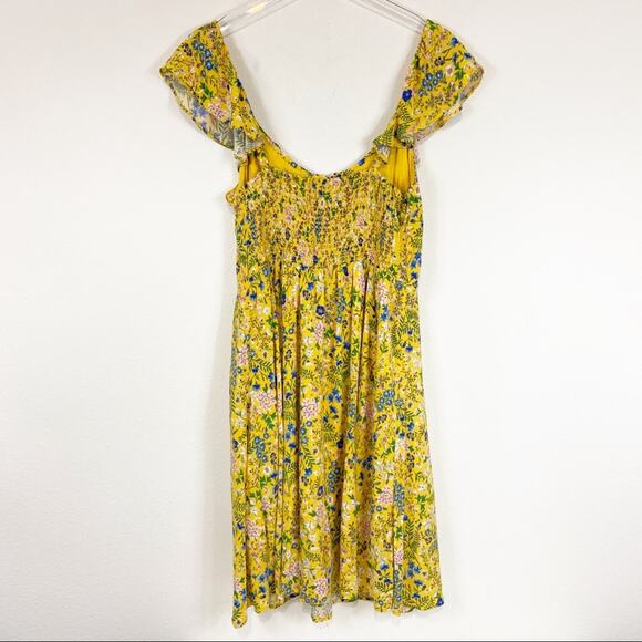 Old Navy | Ruffled Cami Dress Yellow Floral - Picture 2 of 5